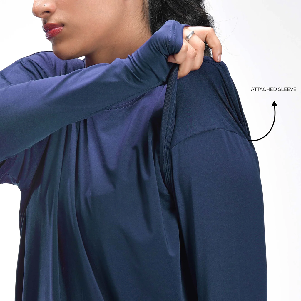 Oversized Long Double Sleeve T-Shirt for Women's - Lightweight Casual Workout Top | Full Sleeve Sporty Fitness Wear for Everyday Comfort