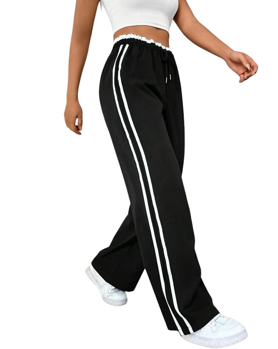 BeBlessed 2-Stripe Women's Trousers | Perfect for Fitness, Street Fashion & Comfortable Fit