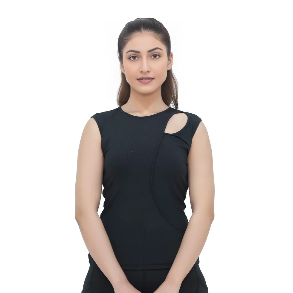 Stylish Sleeveless Shirt for Girls – Trendy Strechable Cut Out Tank Top | Summer Casual & Workout Sando T shirt Wear for Women