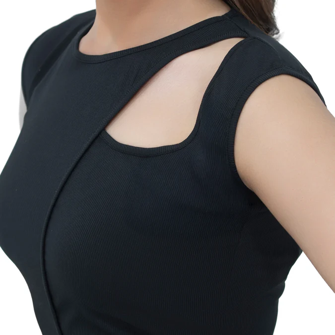 Stylish Sleeveless Shirt for Girls – Trendy Strechable Cut Out Tank Top | Summer Casual & Workout Sando T shirt Wear for Women