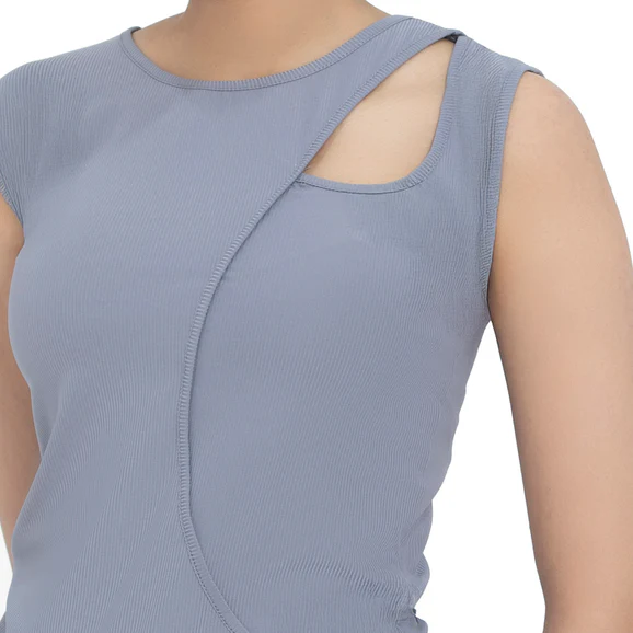 Stylish Sleeveless Shirt for Girls – Trendy Strechable Cut Out Tank Top | Summer Casual & Workout Sando T shirt Wear for Women