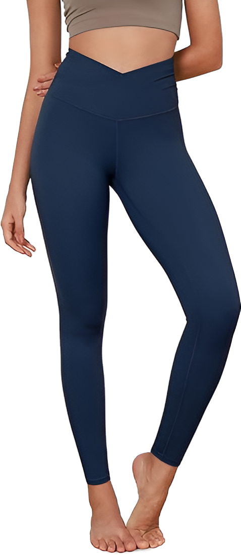 V shape Crosover full leggings for women - Stretchable High Rise tight legging for Sports gym Lover